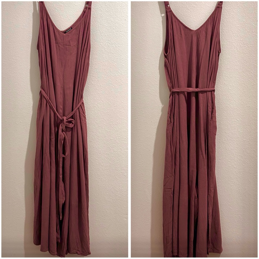 Torrid V-Neck Sleeveless Jumpsuit Casual in Heathered Rose
